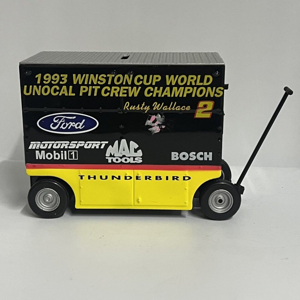 RUSTY WALLACE #2 1993 WINSTON CUP WORLD UNICAL PITCREW CHAMPIONS PIT WAGON BANK